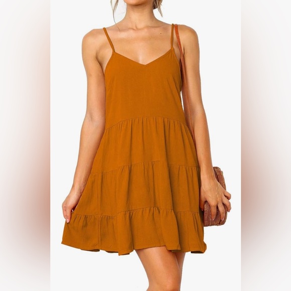 Burnt Orange Summer Dress - Picture 1 of 4